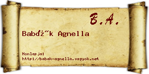 Babák Agnella névjegykártya
